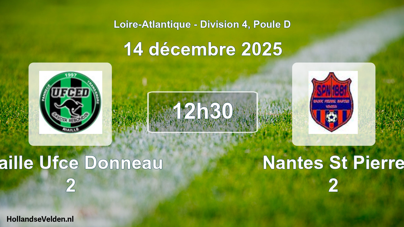 Geplande wedstrijd: Riaille Ufce Donneau 2 - Nantes St Pierre 2 (14 december 2025)