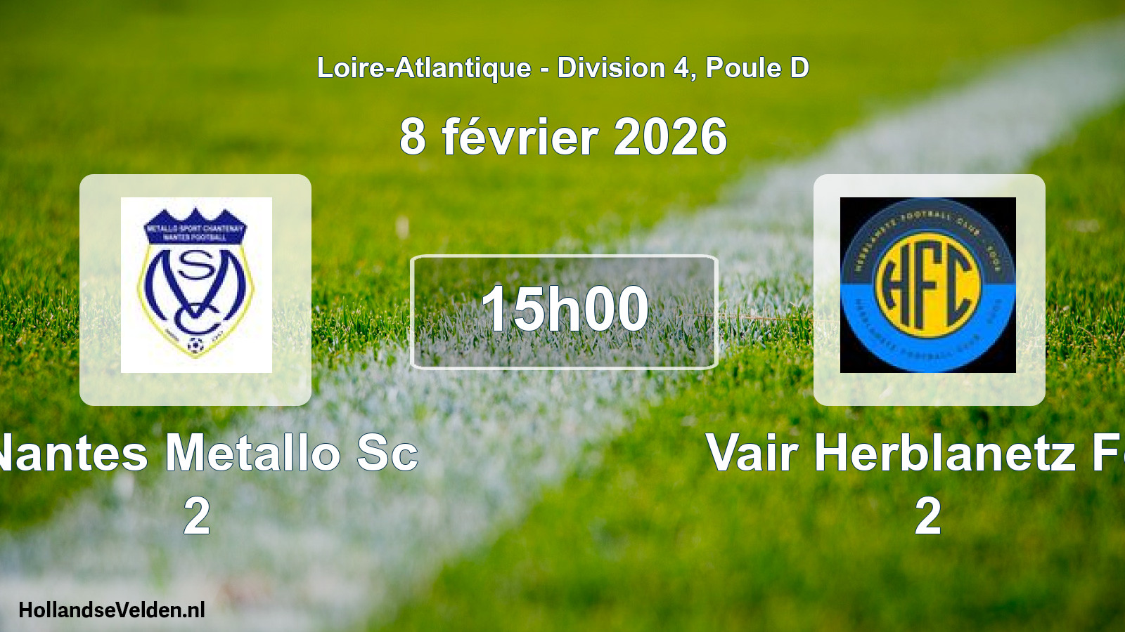 Geplande wedstrijd: Nantes Metallo Sc 2 - Vair Herblanetz Fc 2 (8 februari 2026)