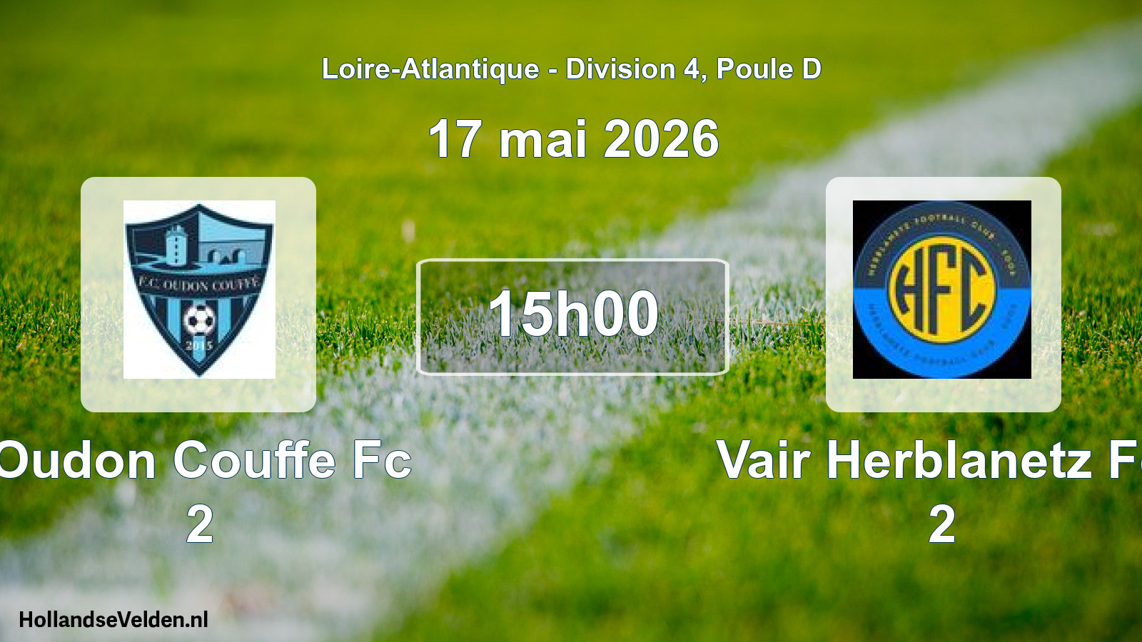 Geplande wedstrijd: Oudon Couffe Fc 2 - Vair Herblanetz Fc 2 (17 mei 2026)