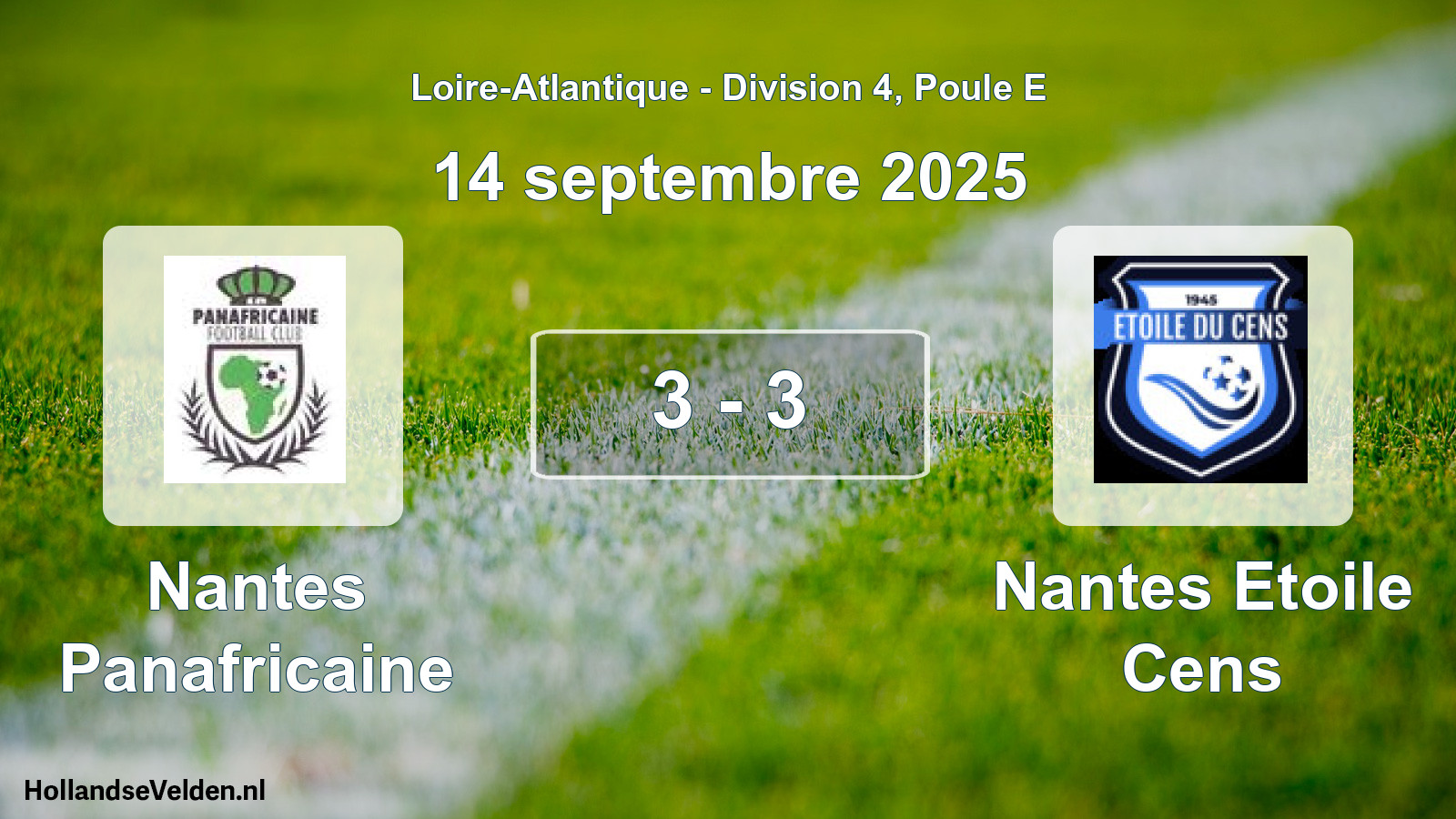 Gespeelde wedstrijd: Nantes Panafricaine - Nantes Etoile Cens 3 - 3 (14 septembre 2025)