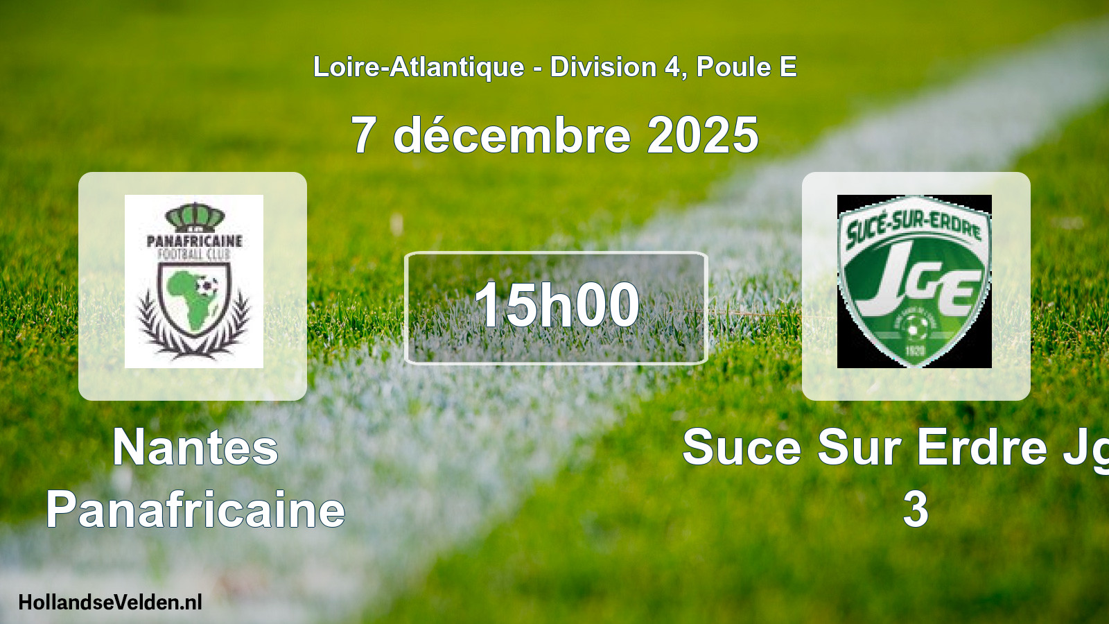 Geplande wedstrijd: Nantes Panafricaine - Suce Sur Erdre Jge 3 (7 décembre 2025)
