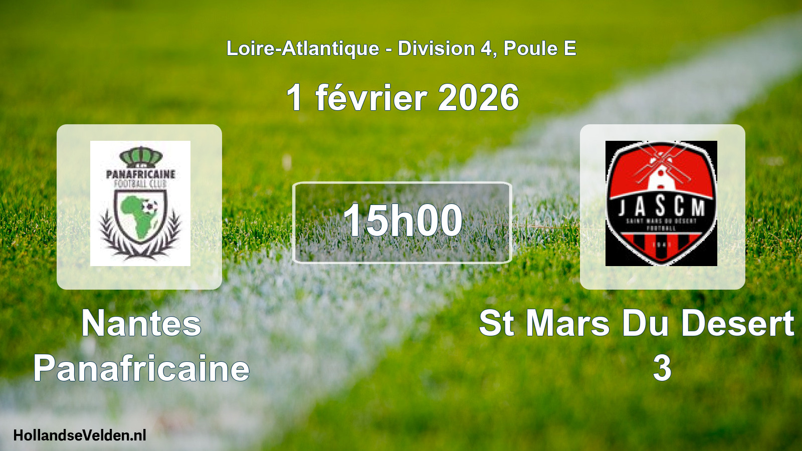 Scheduled Match: Nantes Panafricaine - St Mars Du Desert Ja 3 (1 February 2026)