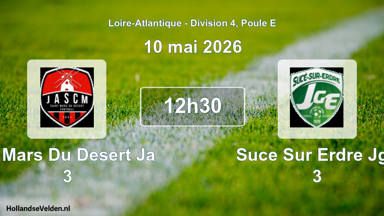 Geplande wedstrijd: St Mars Du Desert Ja 3 - Suce Sur Erdre Jge 3 (10 mai 2026)