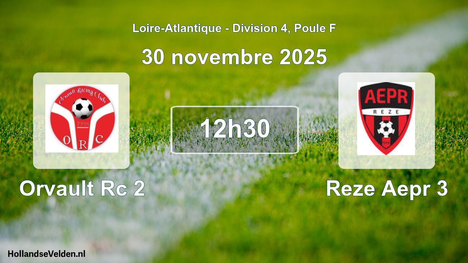 Scheduled Match: Orvault Rc 2 - Reze Aepr 3 (30 November 2025)