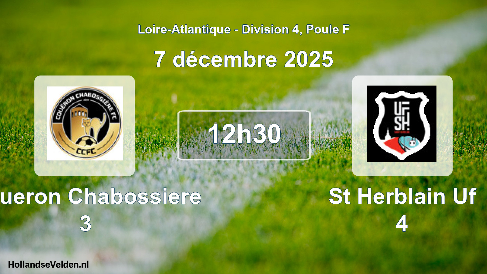 Geplande wedstrijd: Coueron Chabossiere 3 - St Herblain Uf 4 (7 décembre 2025)