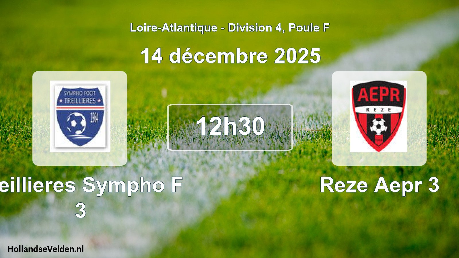 Geplande wedstrijd: Treillieres Sympho F 3 - Reze Aepr 3 (14 décembre 2025)