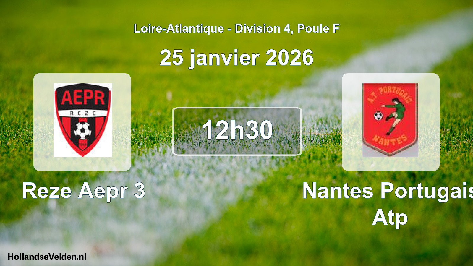 Geplande wedstrijd: Reze Aepr 3 - Nantes Portugais Atp (25 januari 2026)