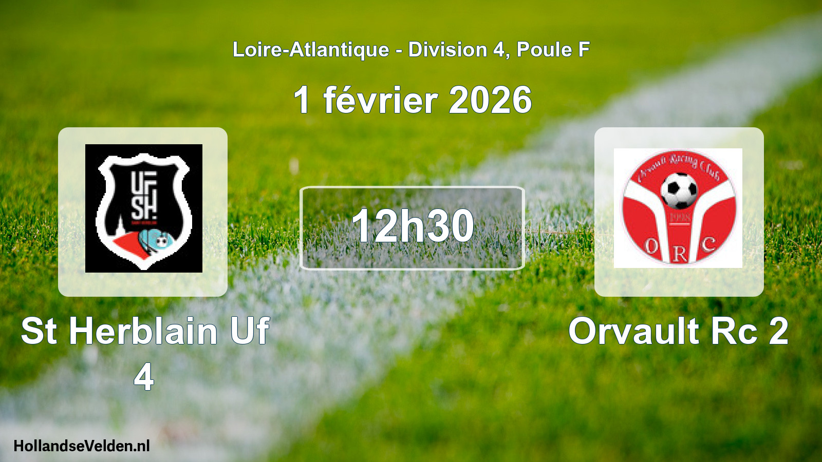 Geplande wedstrijd: St Herblain Uf 4 - Orvault Rc 2 (1 février 2026)
