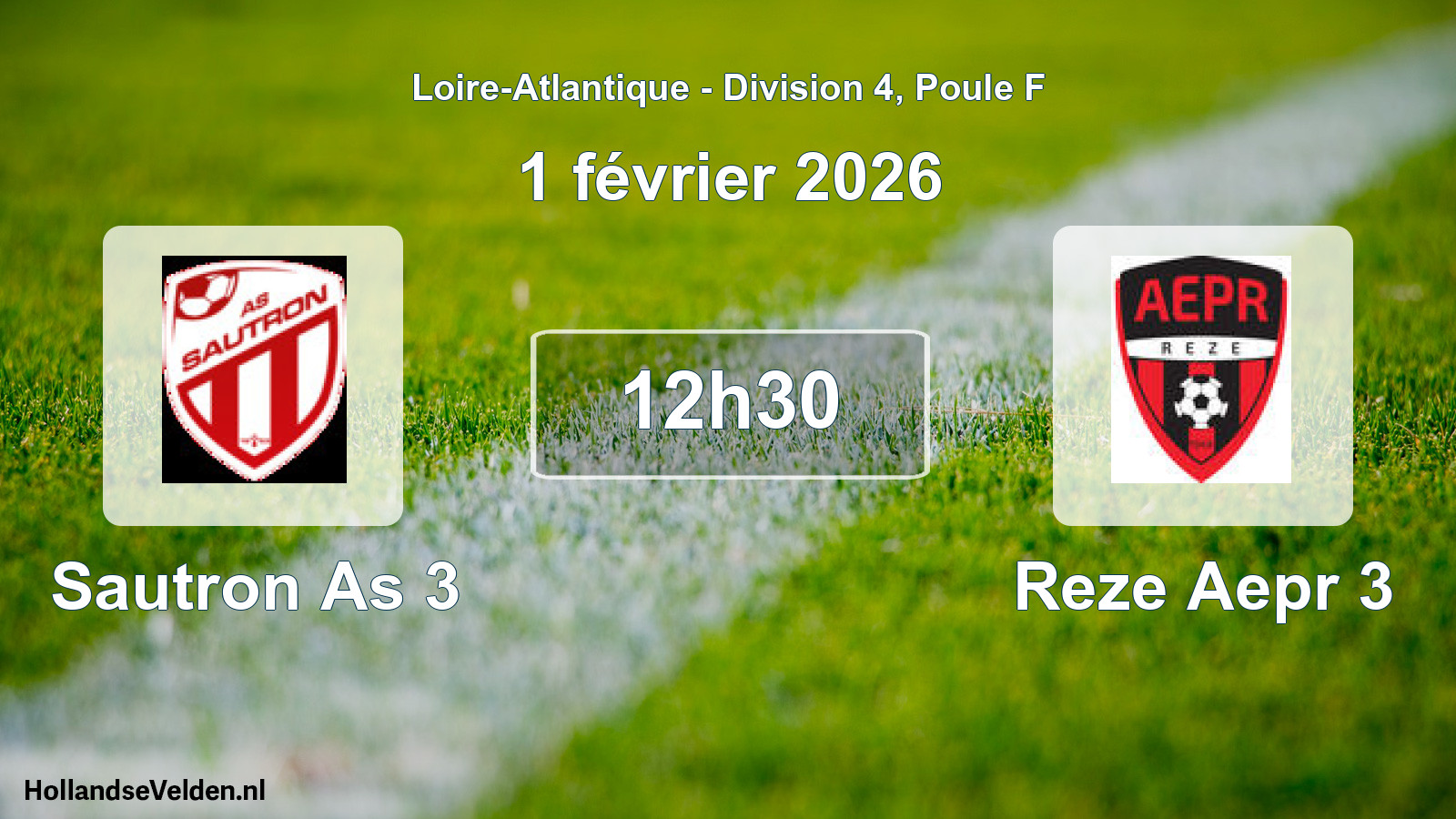 Geplande wedstrijd: Sautron As 3 - Reze Aepr 3 (1 février 2026)