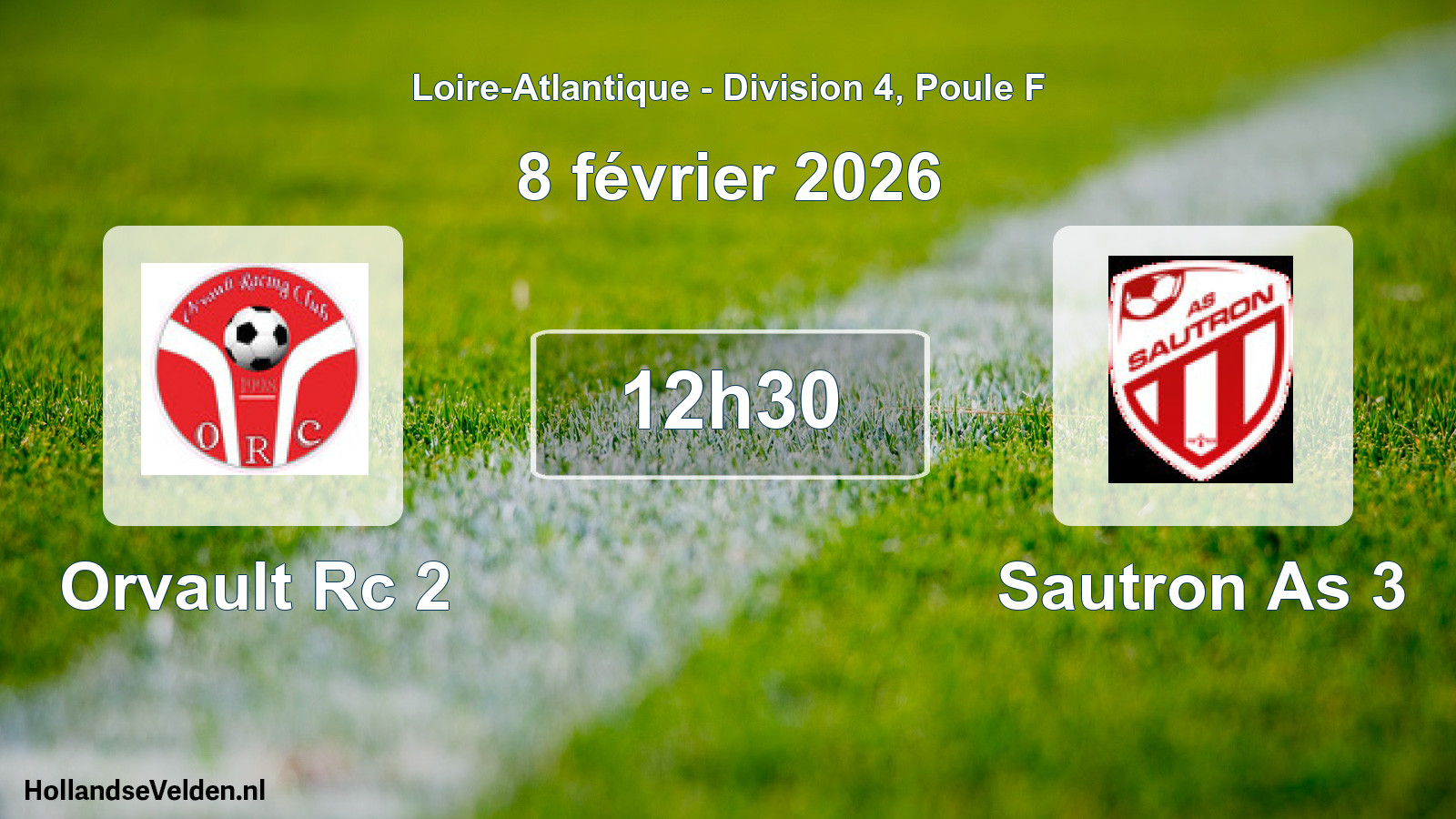 Scheduled Match: Orvault Rc 2 - Sautron As 3 (8 February 2026)