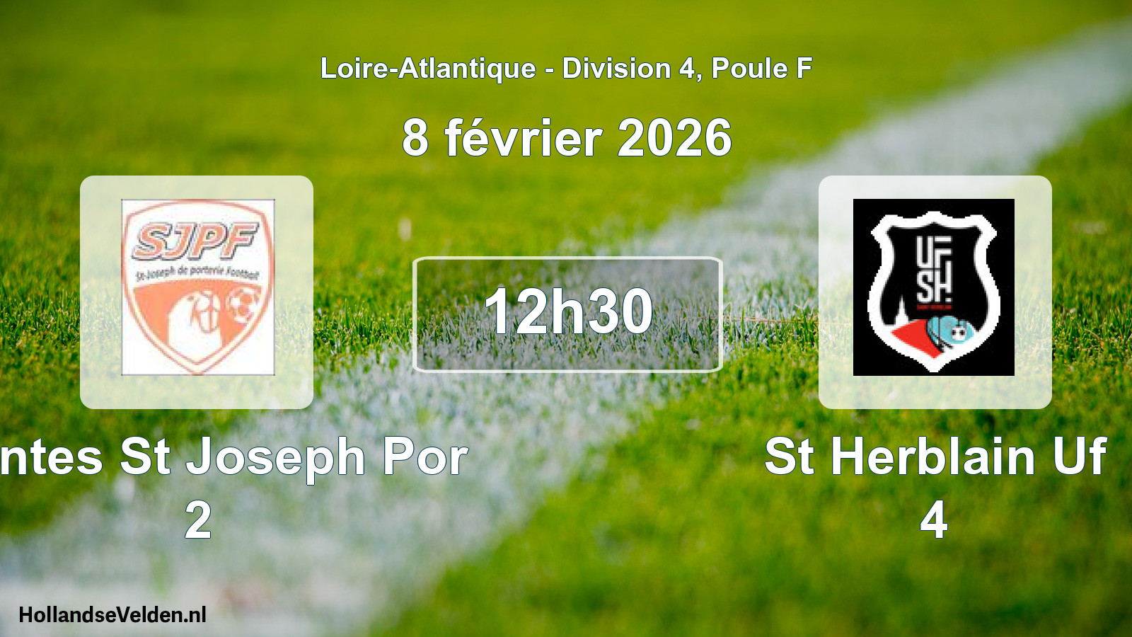 Geplande wedstrijd: Nantes St Joseph Por 2 - St Herblain Uf 4 (8 februari 2026)