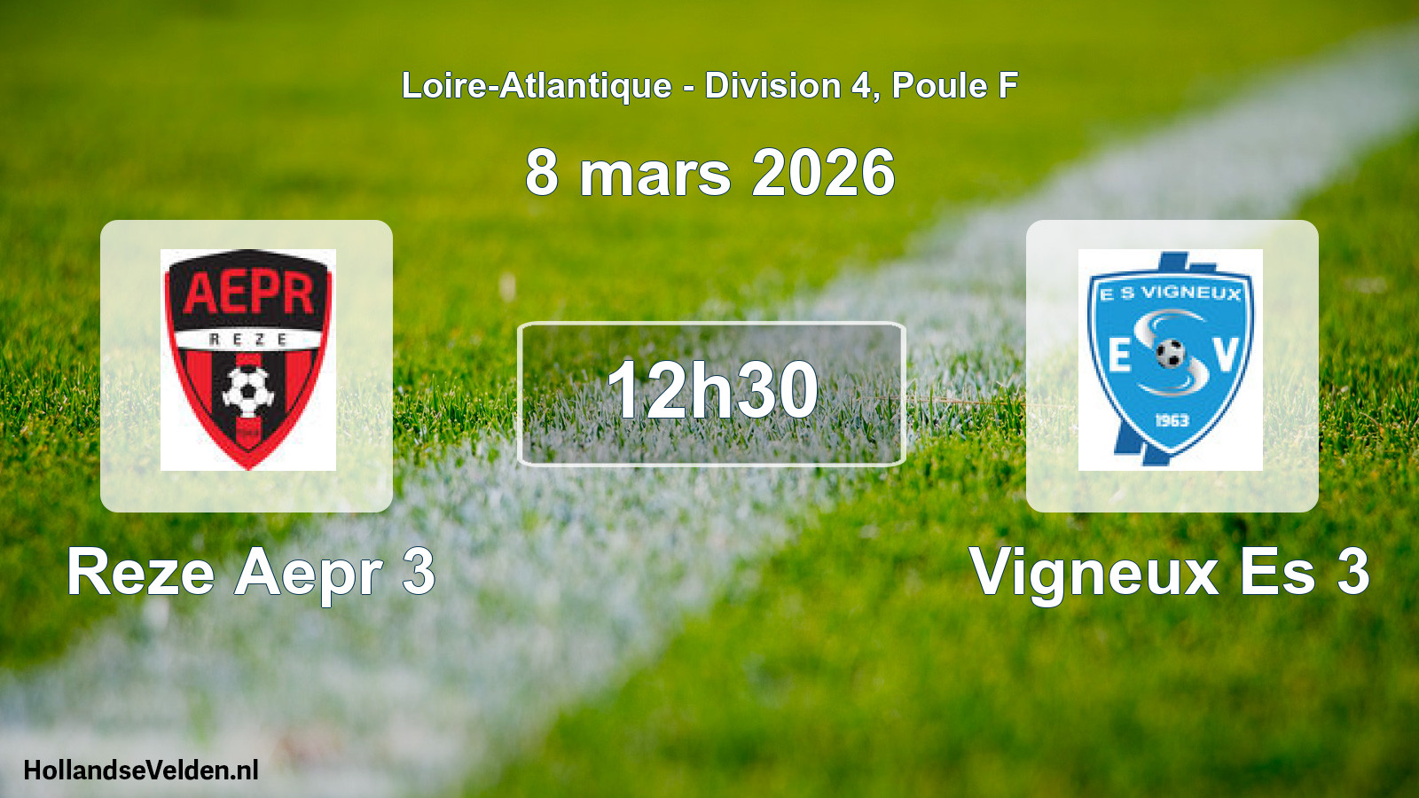 Geplande wedstrijd: Reze Aepr 3 - Vigneux Es 3 (8 mars 2026)