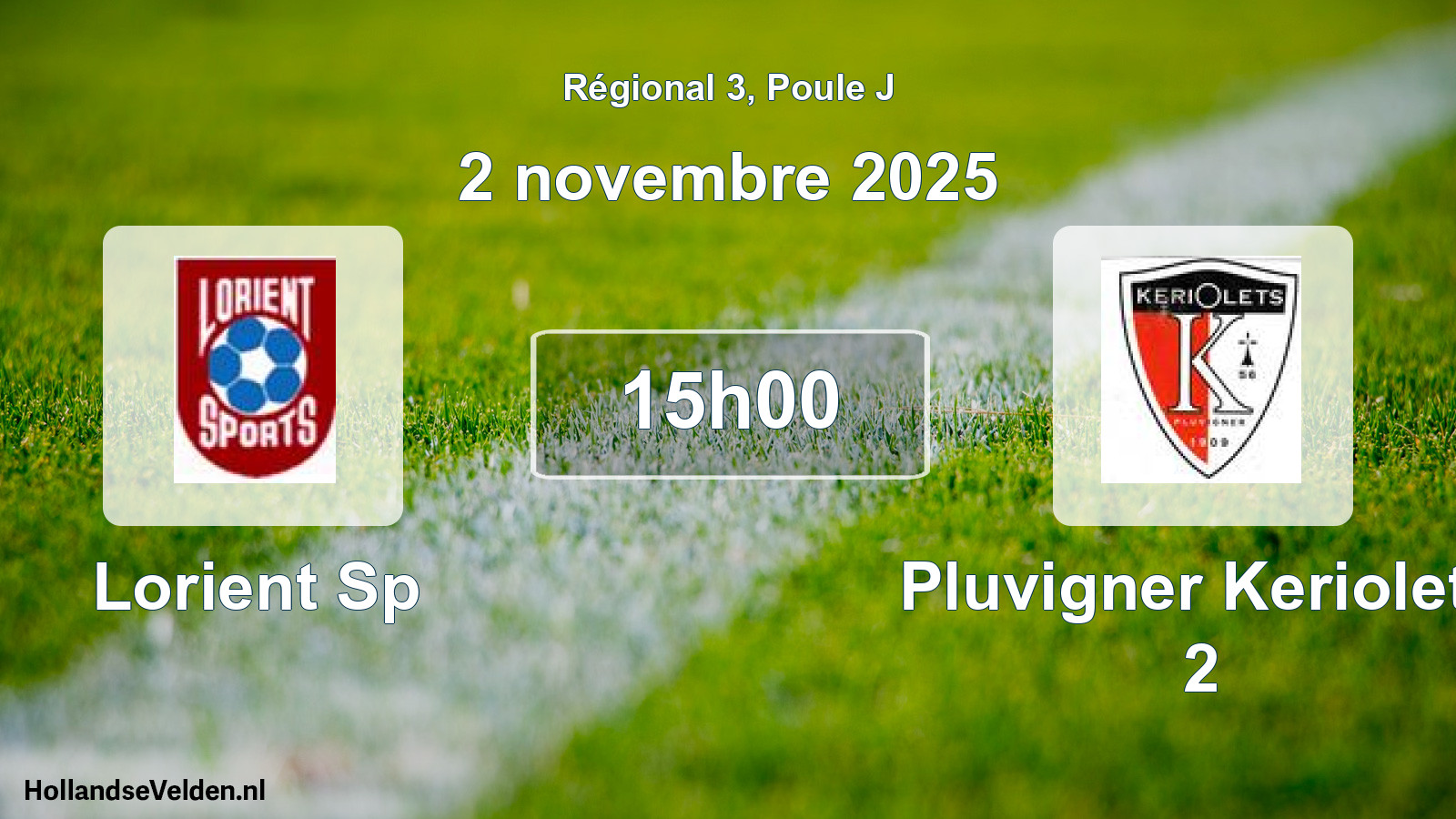 Geplande wedstrijd: Lorient Sp - Pluvigner Keriolets 2 (2 novembre 2025)