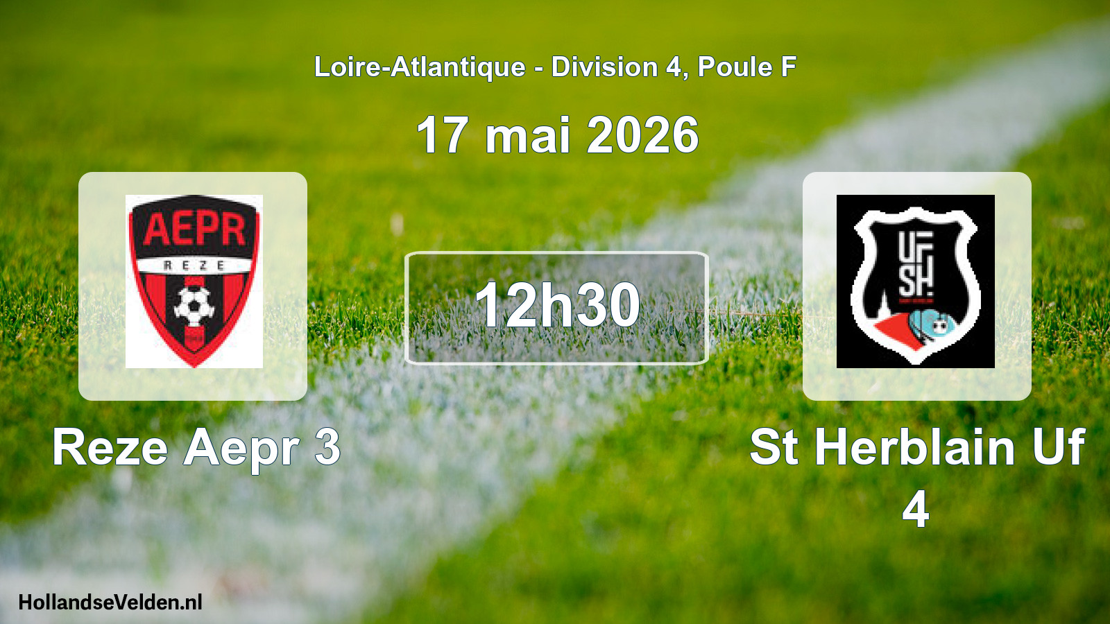 Geplande wedstrijd: Reze Aepr 3 - St Herblain Uf 4 (17 mai 2026)