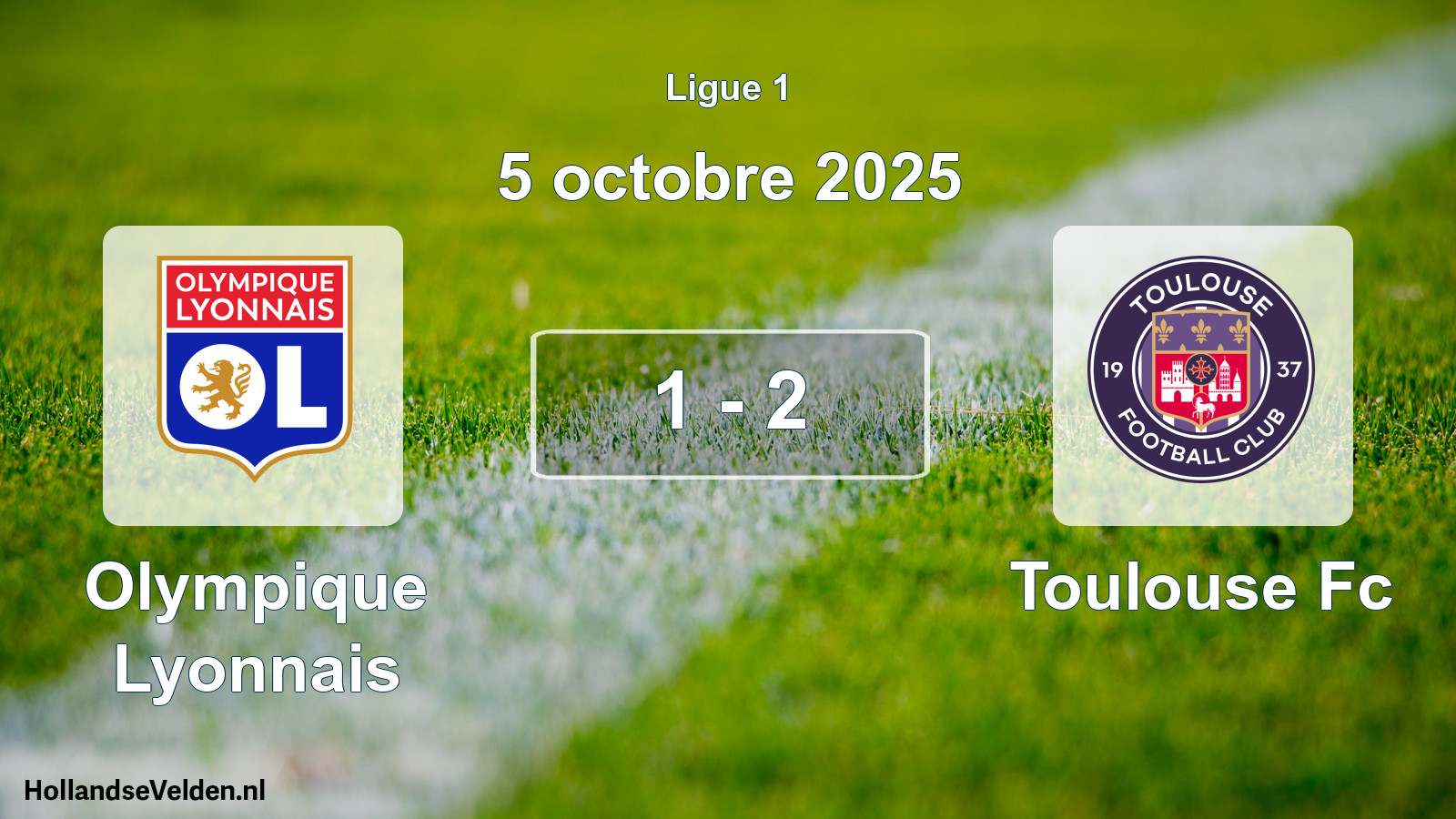 Total number of matches played: Olympique Lyonnais - Toulouse Fc 1 - 2 (5 October 2025)