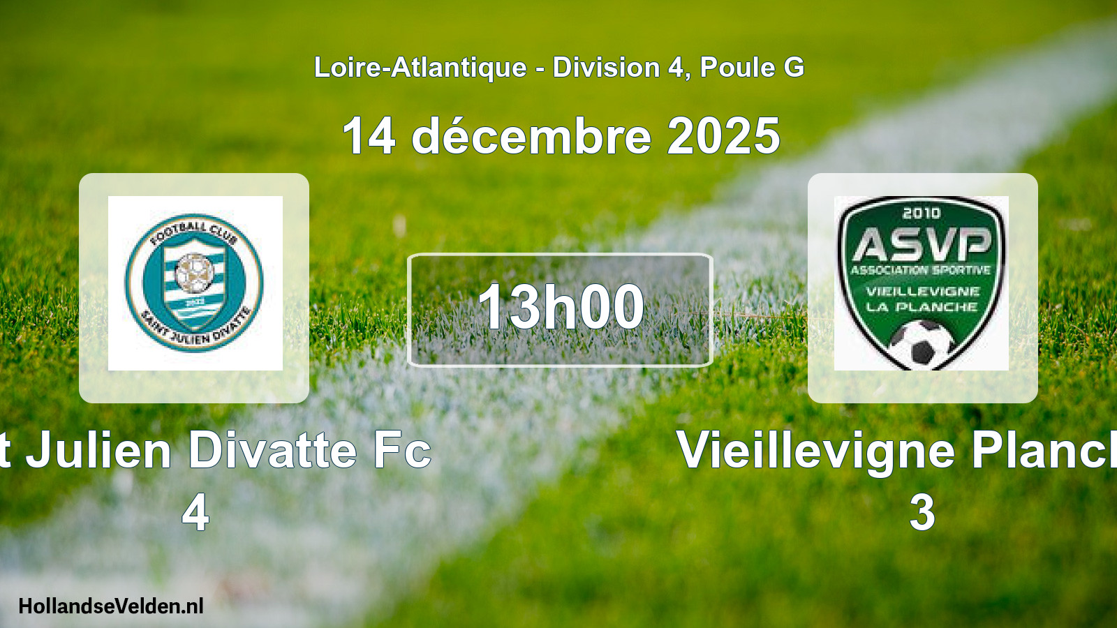 Geplande wedstrijd: St Julien Divatte Fc 4 - Vieillevigne Planche 3 (14 décembre 2025)