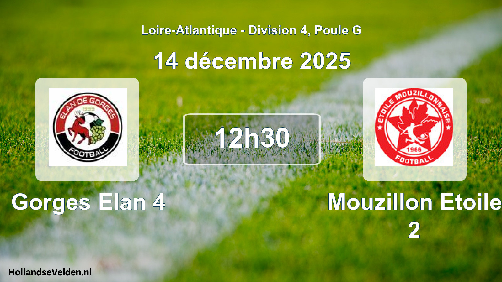 Scheduled Match: Gorges Elan 4 - Mouzillon Etoile 2 (14 December 2025)