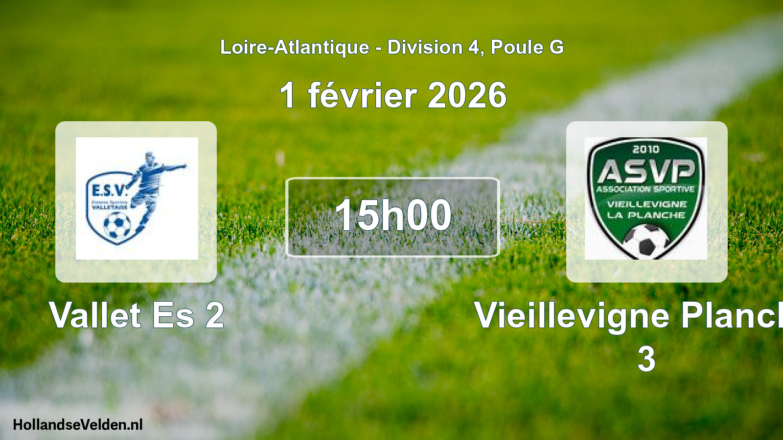 Scheduled Match: Vallet Es 2 - Vieillevigne Planche 3 (1 February 2026)