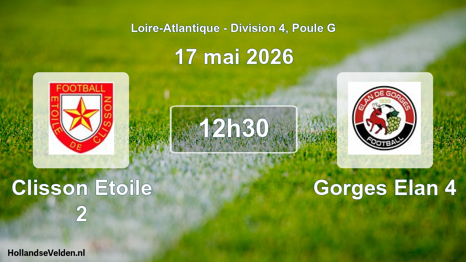 Scheduled Match: Clisson Etoile 2 - Gorges Elan 4 (17 May 2026)