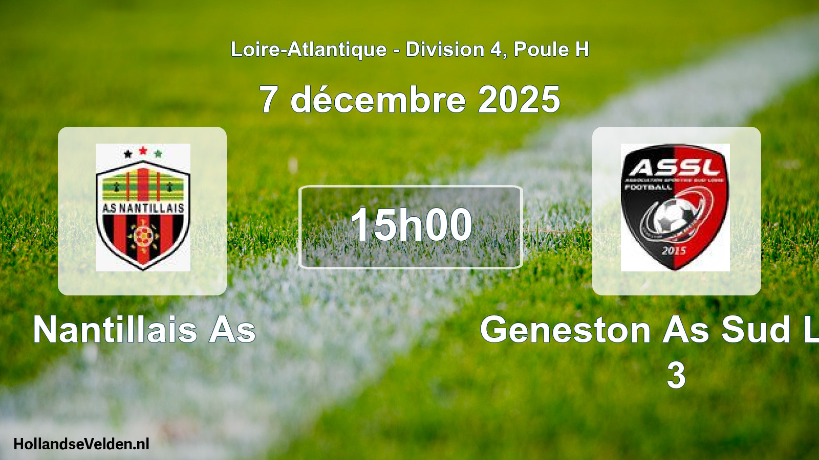 Geplande wedstrijd: Nantillais As - Geneston As Sud Loir 3 (7 december 2025)