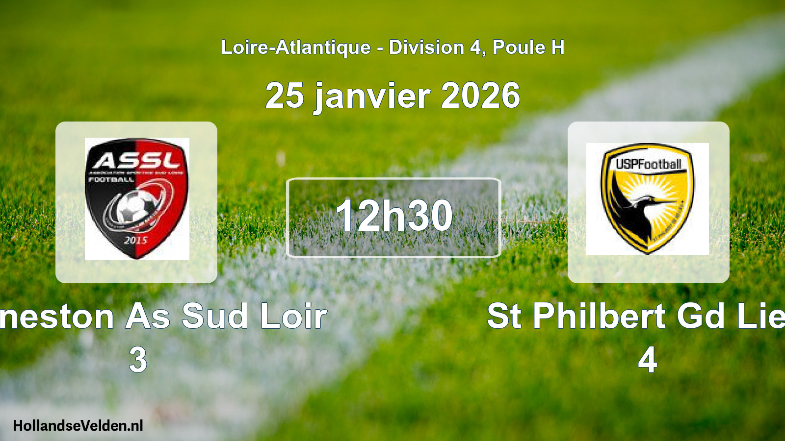 Scheduled Match: Geneston As Sud Loir 3 - St Philbert Gd Lieu 4 (25 January 2026)