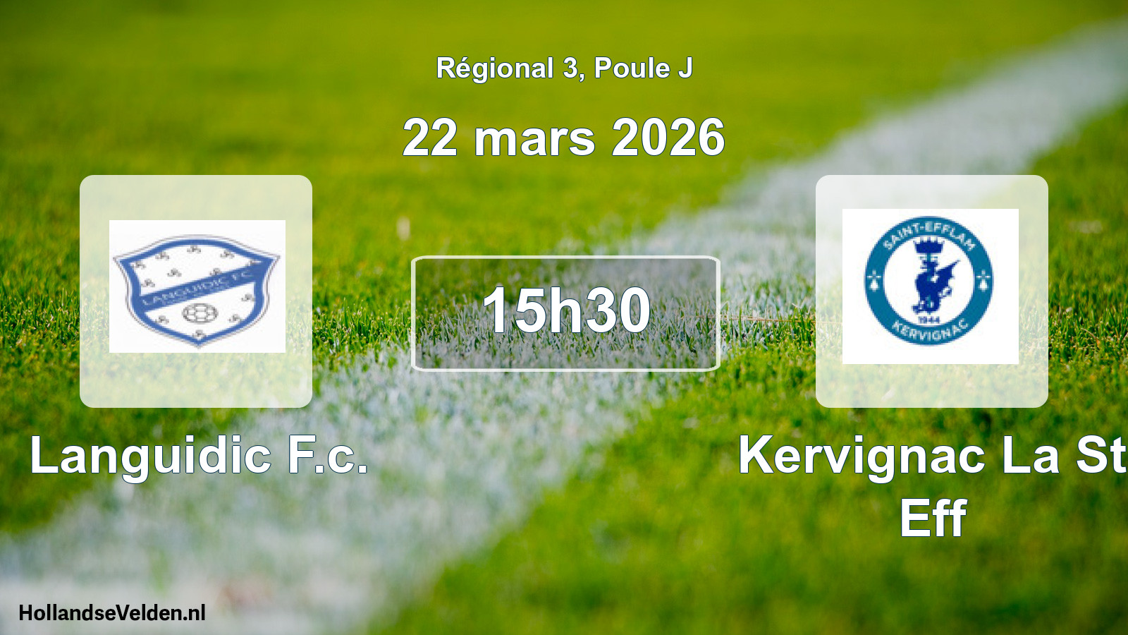 Geplande wedstrijd: Languidic F.c. - Kervignac La St Eff (22 mars 2026)