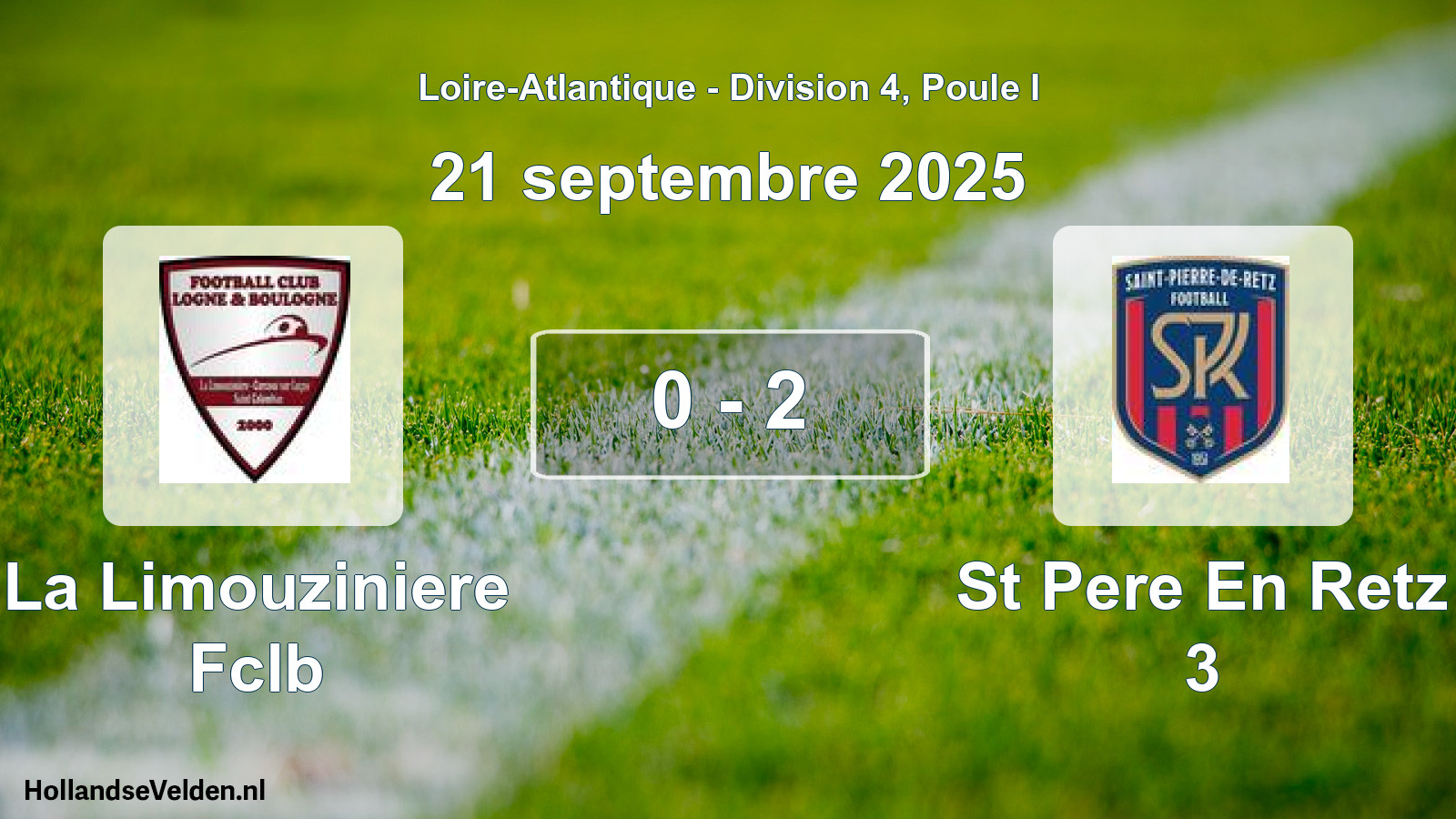 Total number of matches played: La Limouziniere Fclb - St Pere En Retz 3 0 - 2 (21 September 2025)