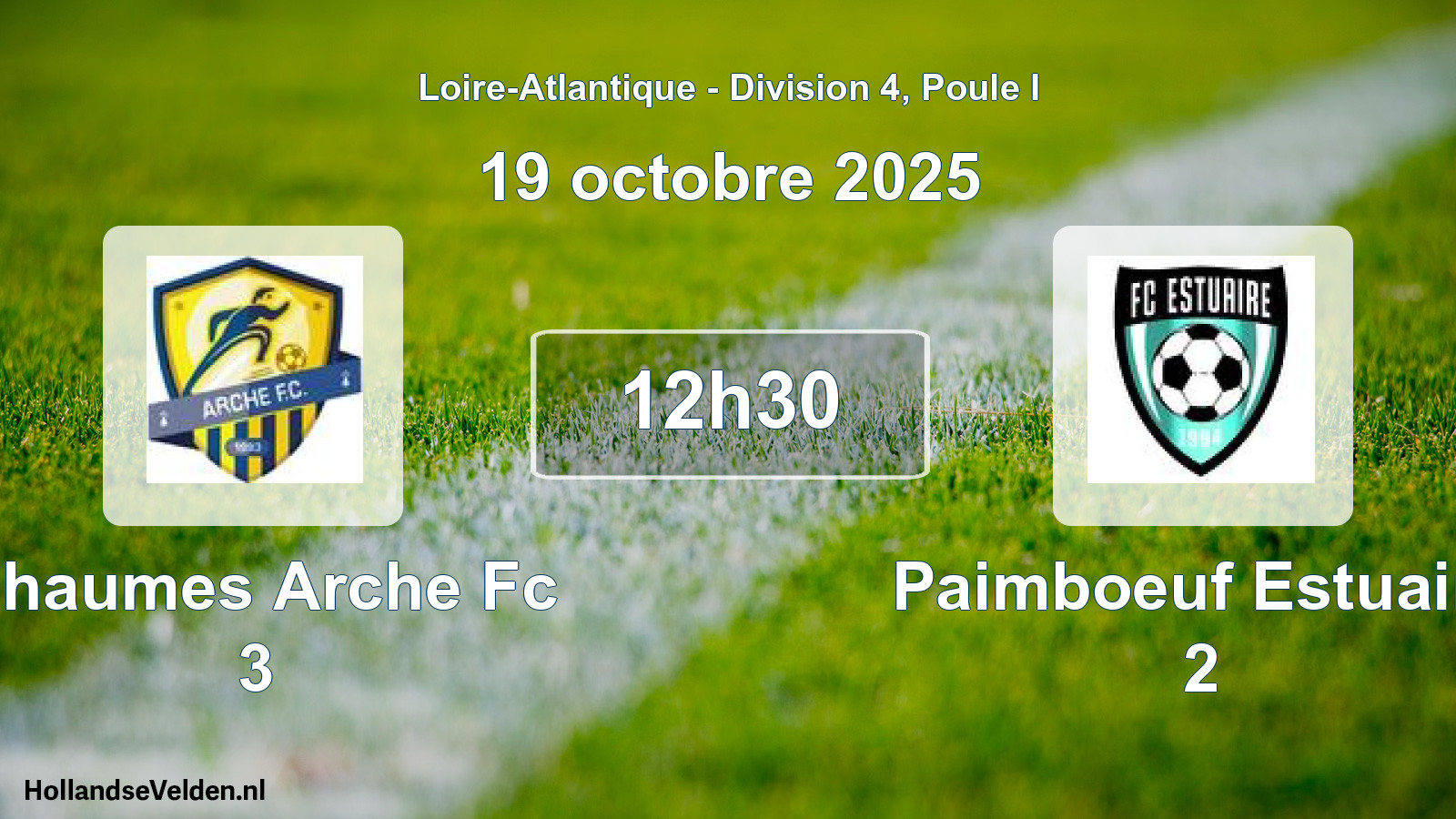Scheduled Match: Chaumes Arche Fc 3 - Paimboeuf Estuaire 2 (19 October 2025)