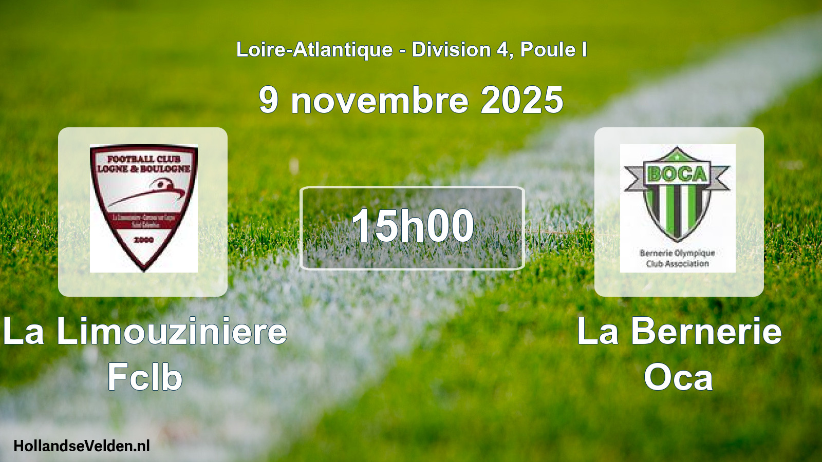 Geplande wedstrijd: La Limouziniere Fclb - La Bernerie Oca (9 novembre 2025)