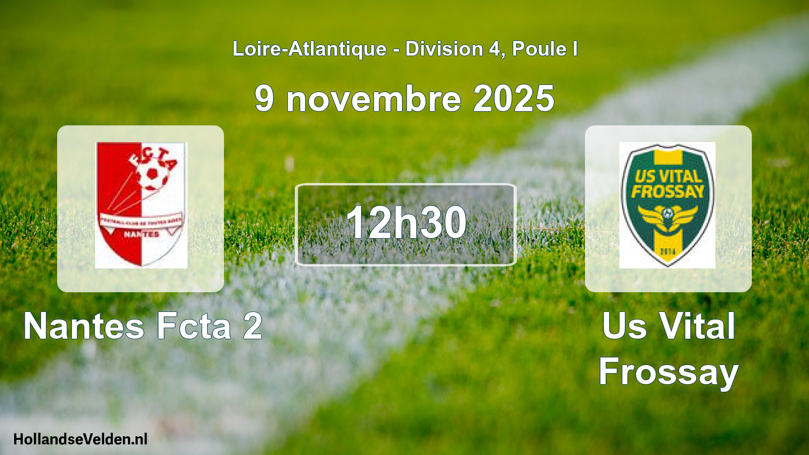 Geplande wedstrijd: Nantes Fcta 2 - Us Vital Frossay (9 november 2025)