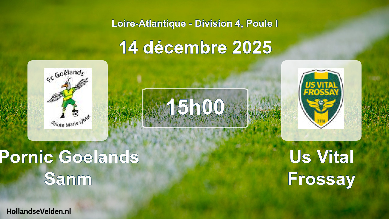 Geplande wedstrijd: Pornic Goelands Sanm - Us Vital Frossay (14 décembre 2025)
