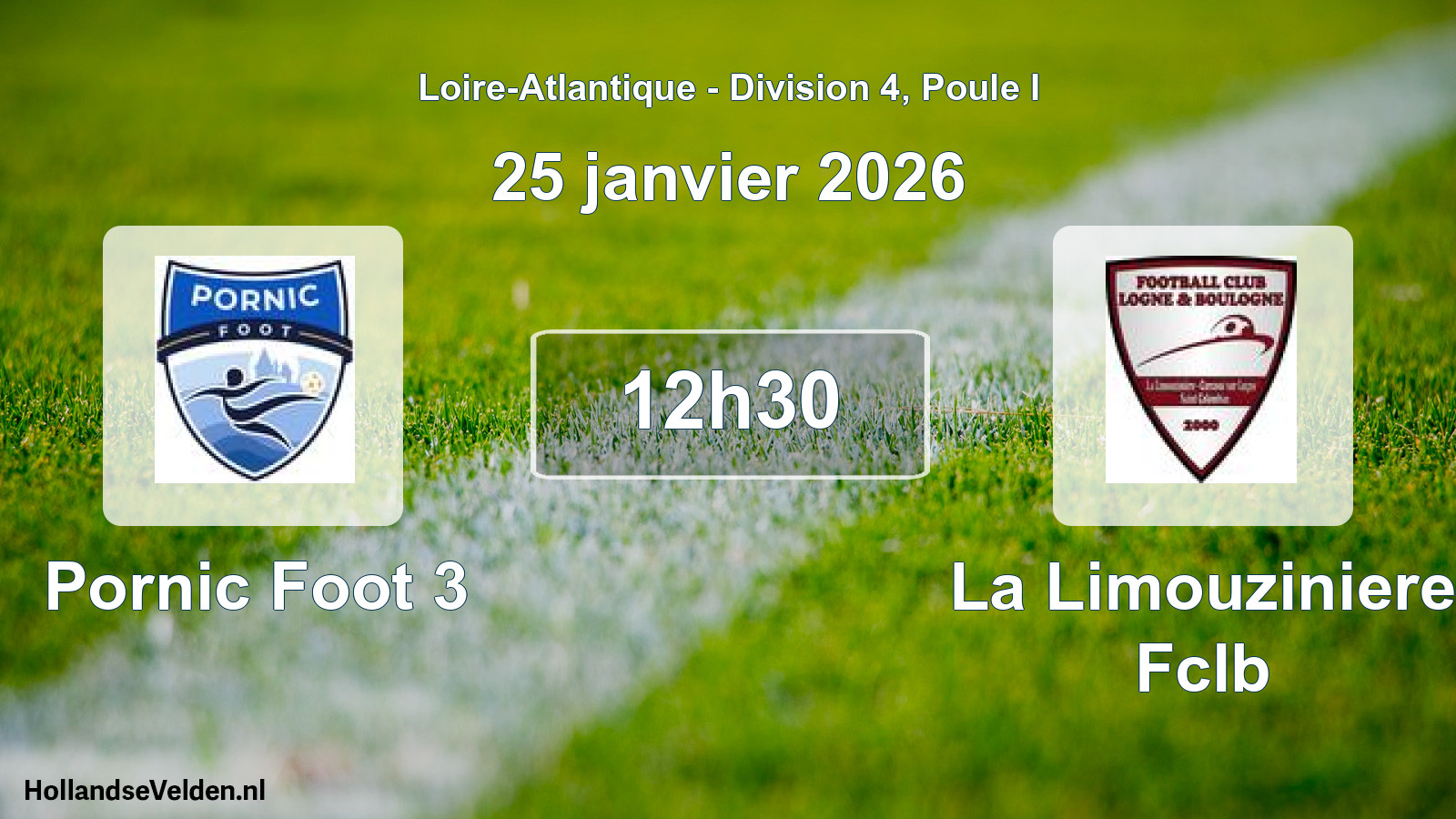 Geplande wedstrijd: Pornic Foot 3 - La Limouziniere Fclb (25 janvier 2026)