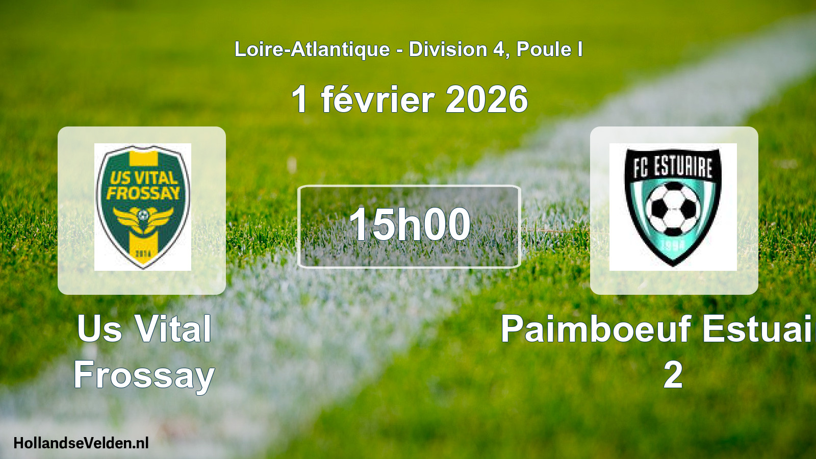 Scheduled Match: Us Vital Frossay - Paimboeuf Estuaire 2 (1 February 2026)