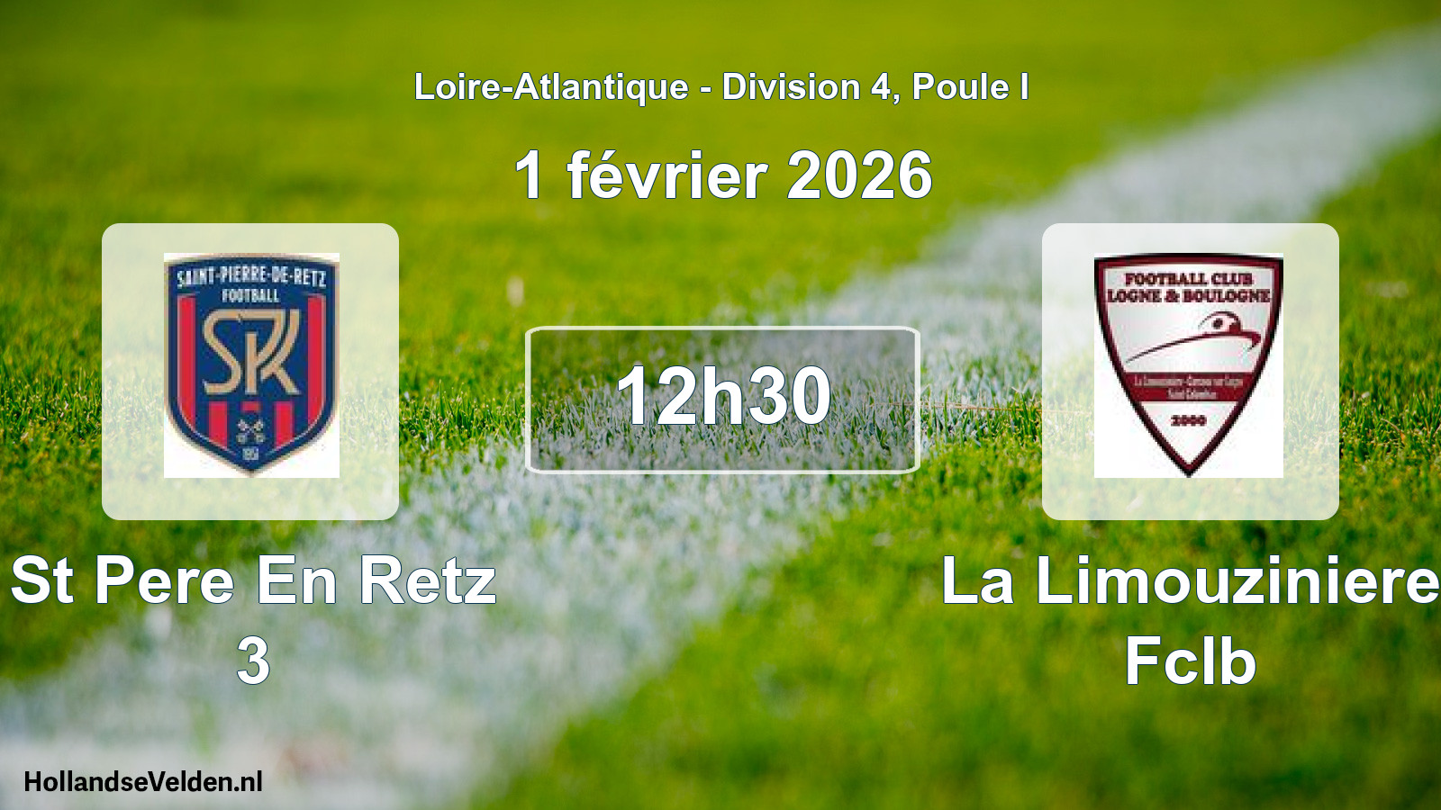 Scheduled Match: St Pere En Retz 3 - La Limouziniere Fclb (1 February 2026)