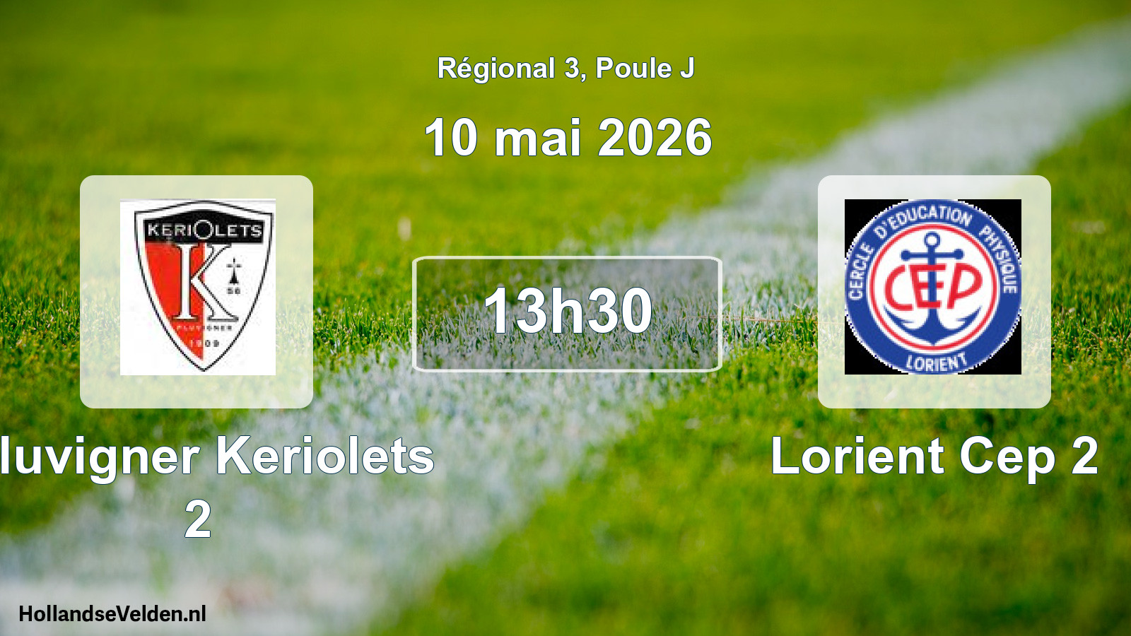 Geplande wedstrijd: Pluvigner Keriolets 2 - Lorient Cep 2 (10 mai 2026)