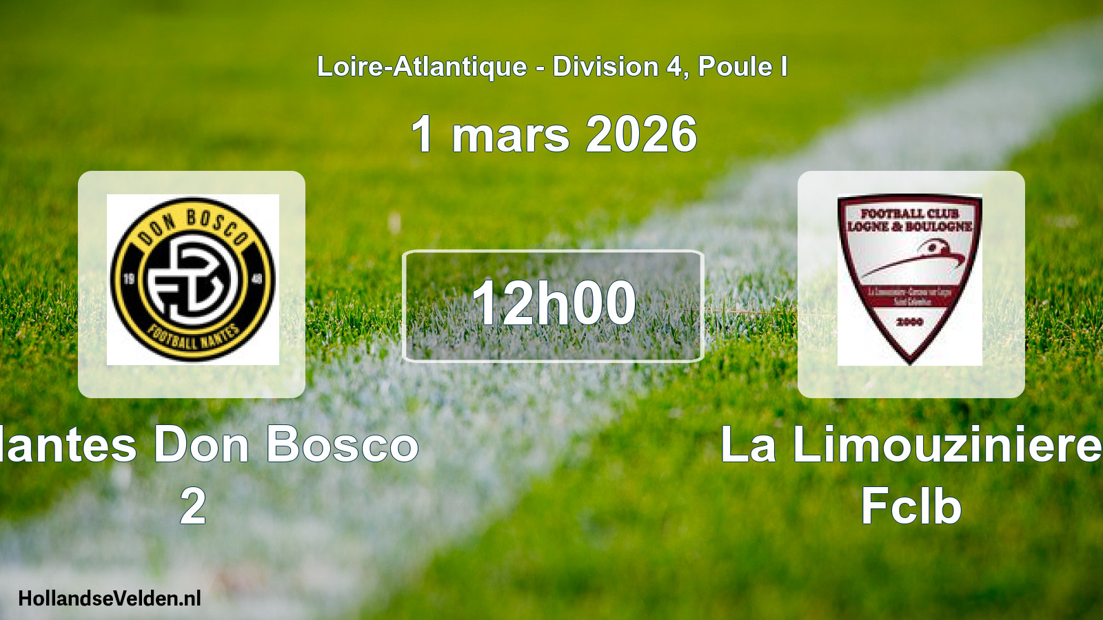 Geplande wedstrijd: Nantes Don Bosco 2 - La Limouziniere Fclb (1 mars 2026)