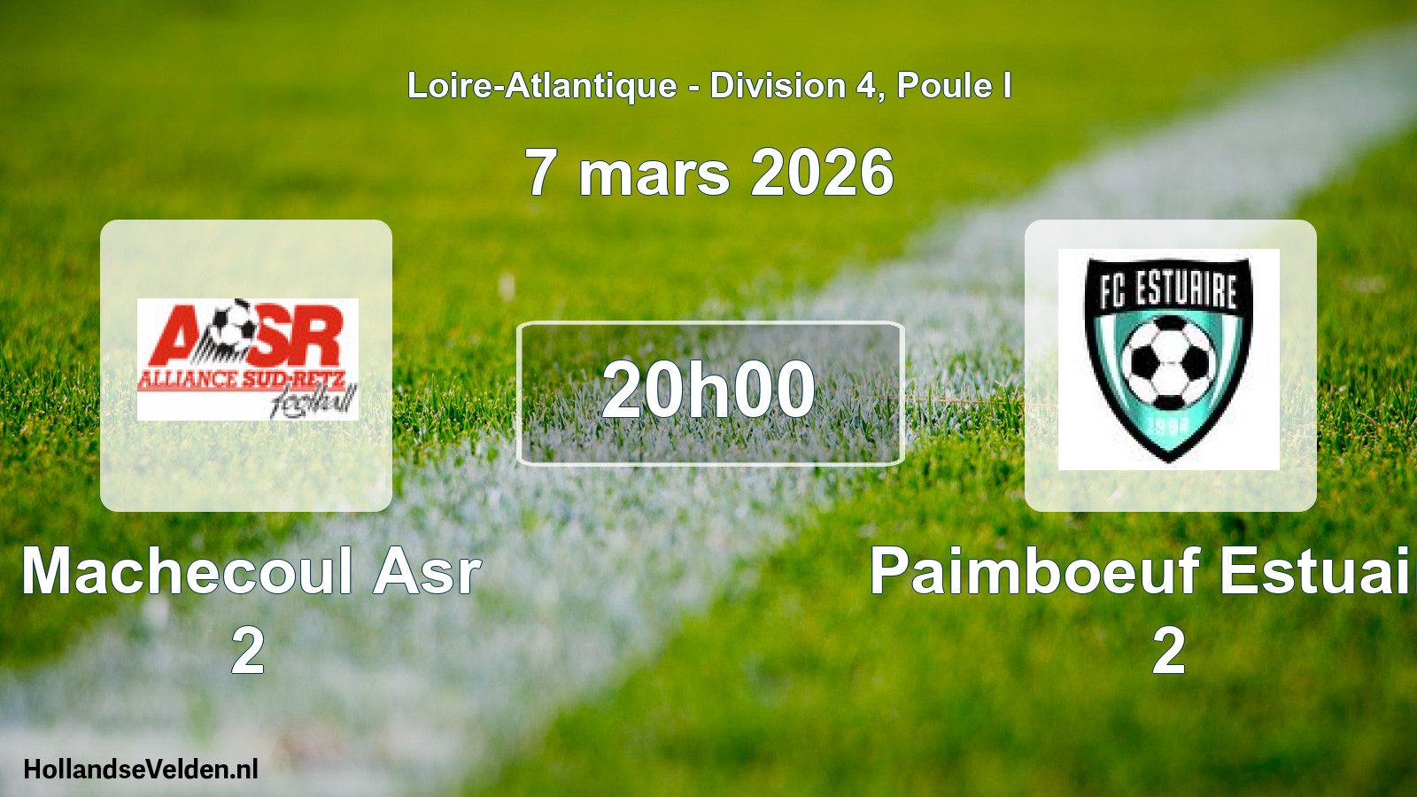 Scheduled Match: Machecoul Asr 2 - Paimboeuf Estuaire 2 (7 March 2026)