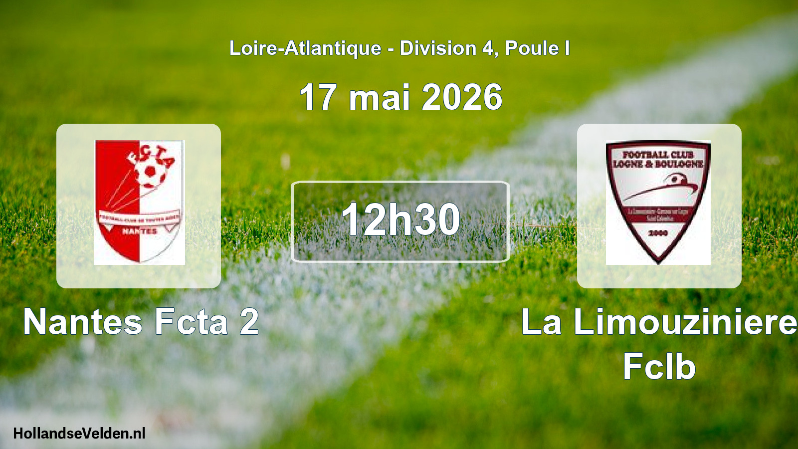 Geplande wedstrijd: Nantes Fcta 2 - La Limouziniere Fclb (17 mei 2026)