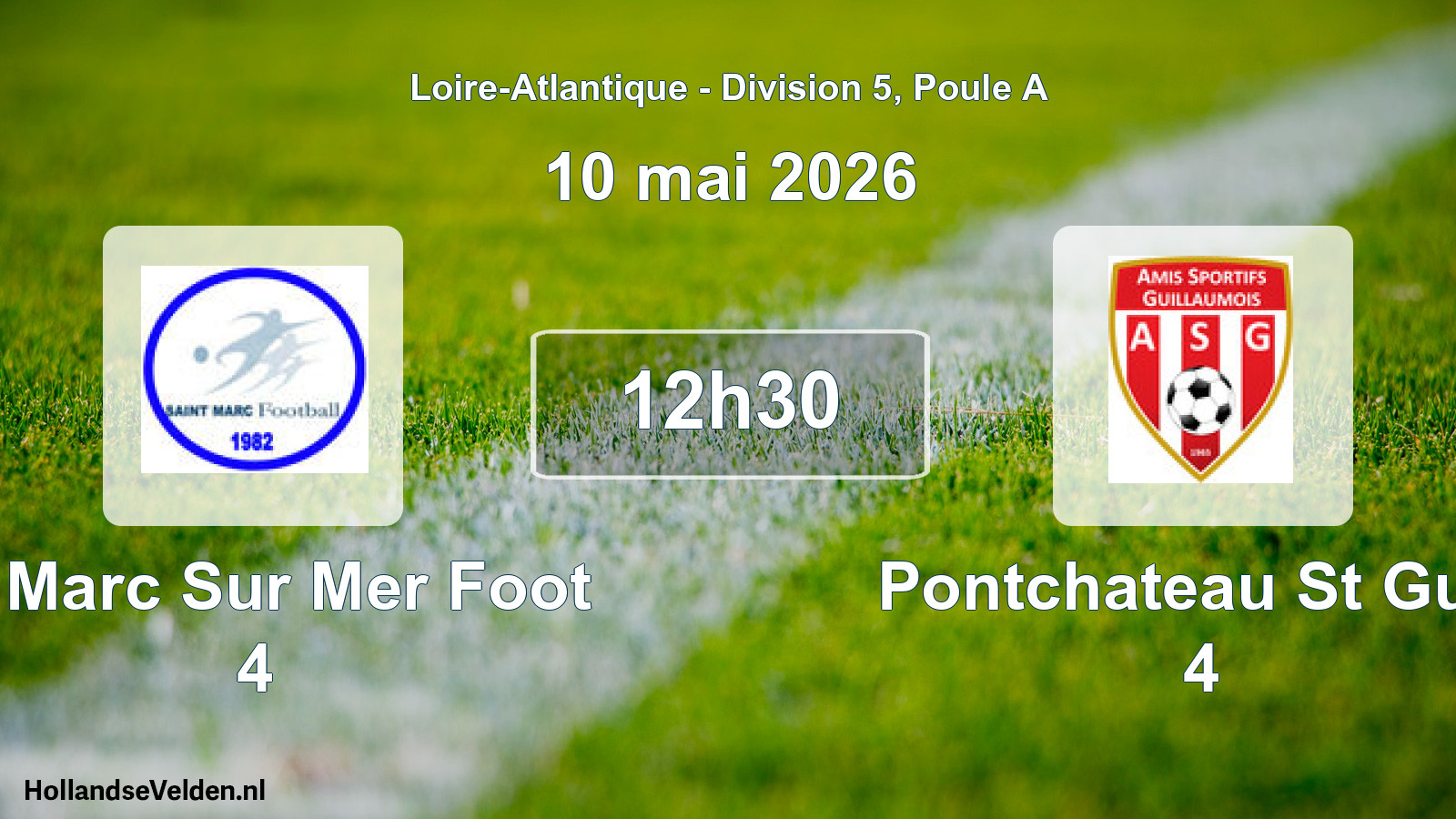 Geplande wedstrijd: St Marc Sur Mer Foot 4 - Pontchateau St Guill 4 (10 mei 2026)