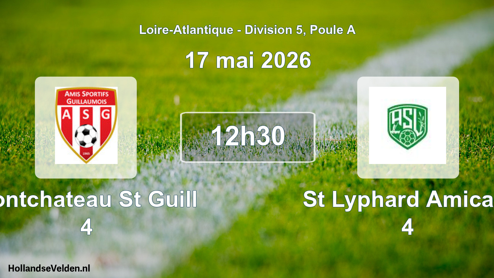 Geplande wedstrijd: Pontchateau St Guill 4 - St Lyphard Amicale 4 (17 mai 2026)