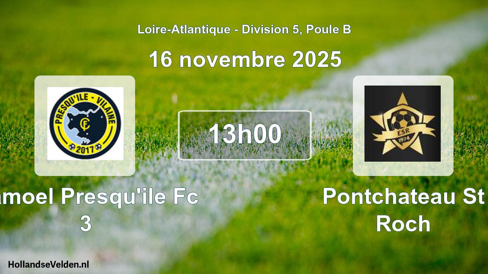Geplande wedstrijd: Camoel Presqu'ile Fc 3 - Pontchateau St Roch (16 november 2025)