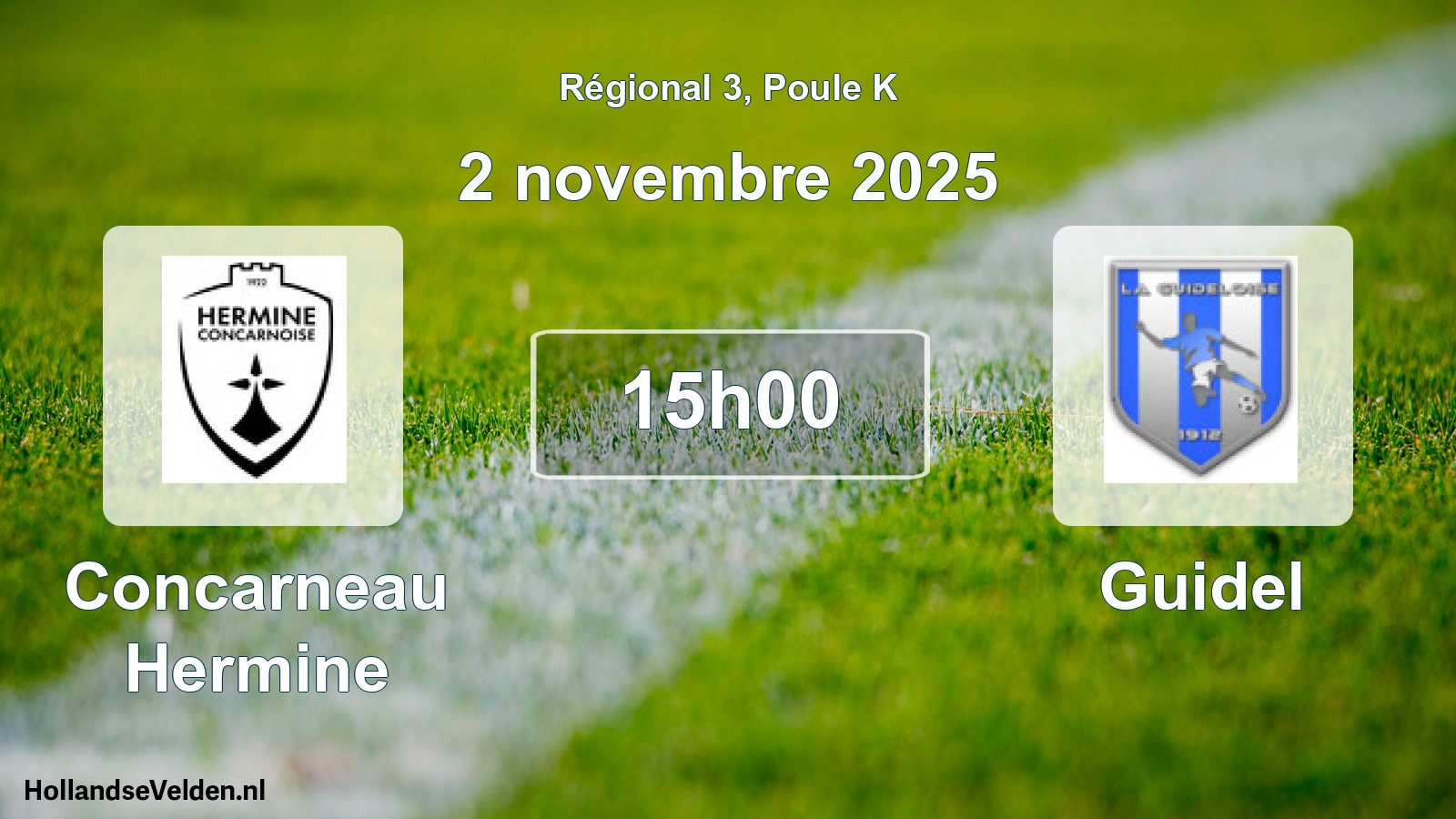 Geplande wedstrijd: Concarneau Hermine - Guidel (2 novembre 2025)