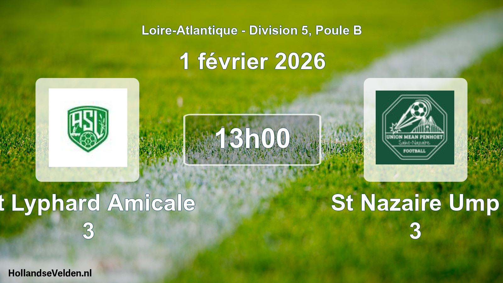 Scheduled Match: St Lyphard Amicale 3 - St Nazaire Ump 3 (1 February 2026)