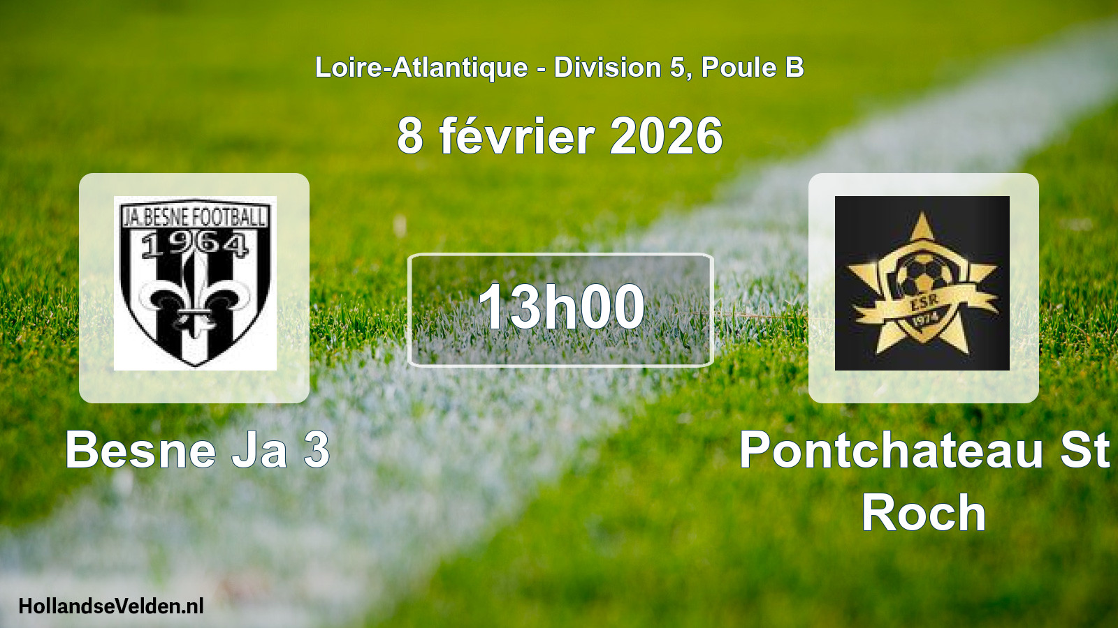 Geplande wedstrijd: Besne Ja 3 - Pontchateau St Roch (8 février 2026)