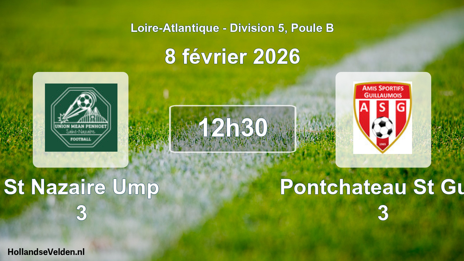 Geplande wedstrijd: St Nazaire Ump 3 - Pontchateau St Guill 3 (8 février 2026)