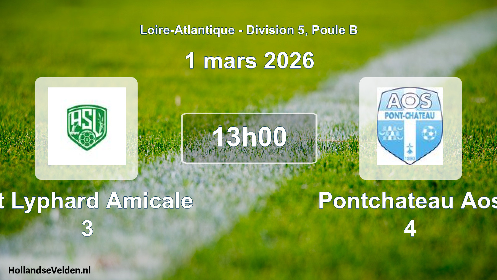 Geplande wedstrijd: St Lyphard Amicale 3 - Pontchateau Aos 4 (1 maart 2026)