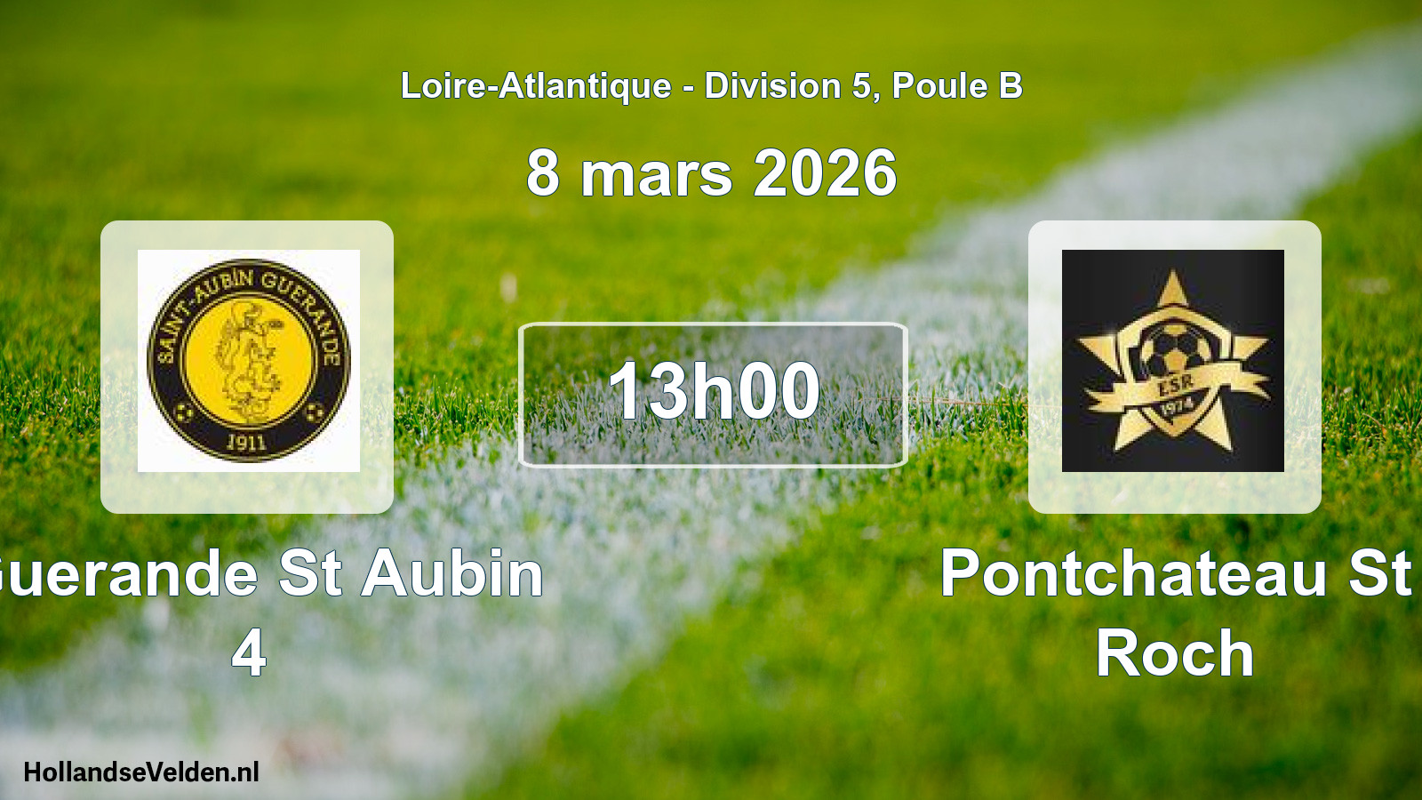 Geplande wedstrijd: Guerande St Aubin 4 - Pontchateau St Roch (8 maart 2026)