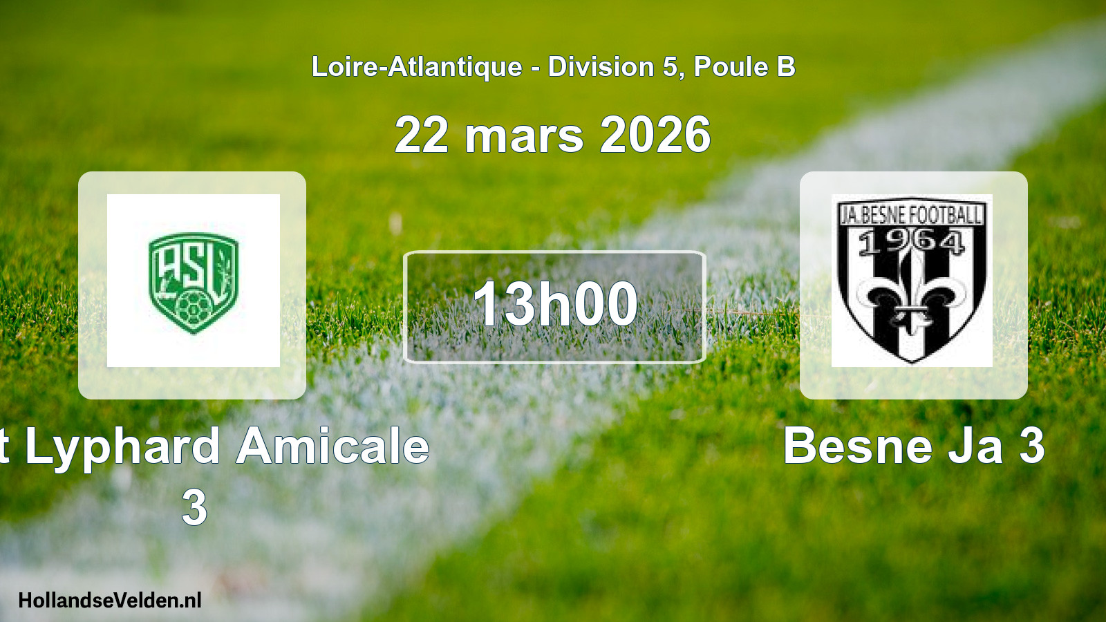 Scheduled Match: St Lyphard Amicale 3 - Besne Ja 3 (22 March 2026)