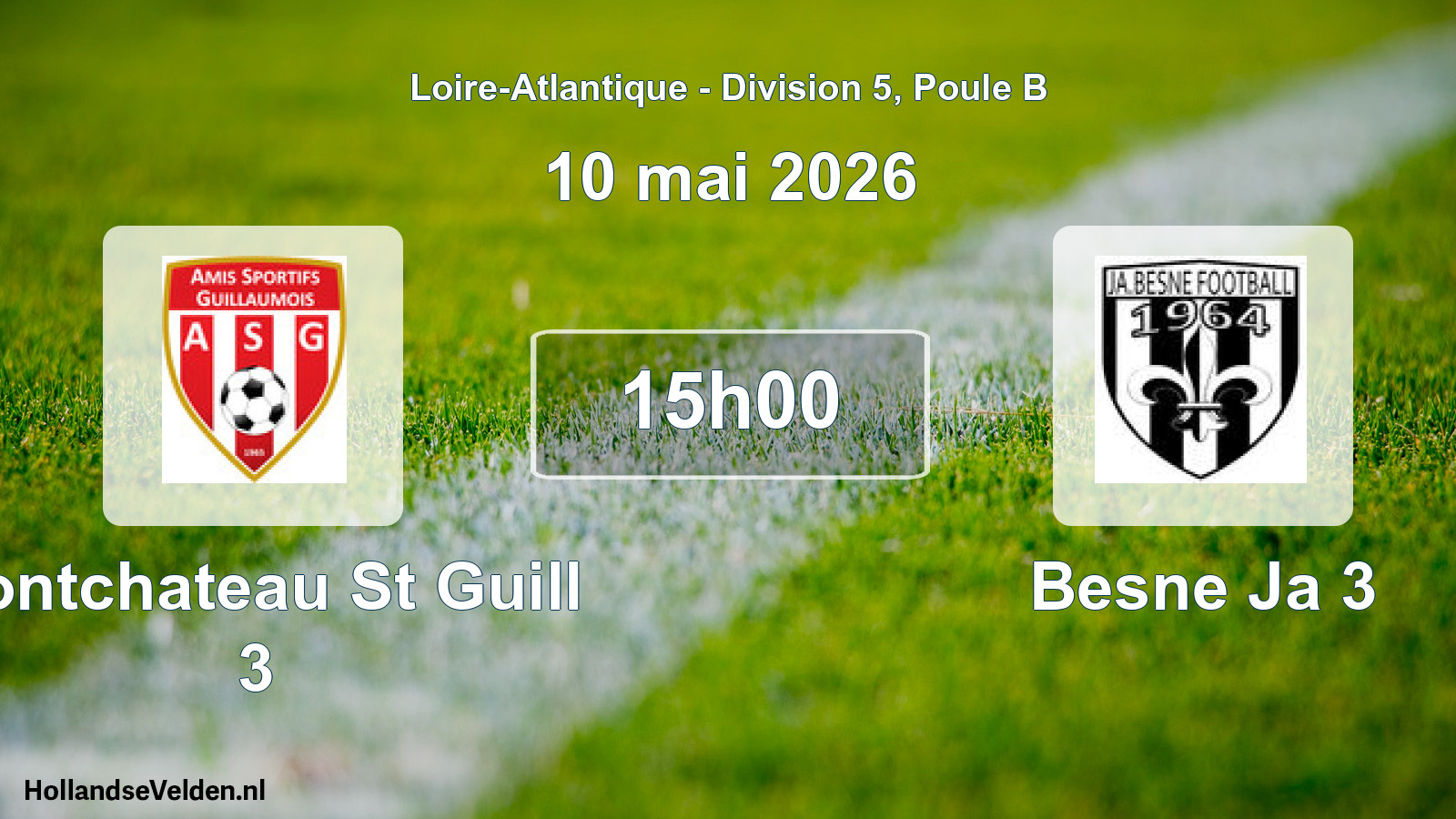 Scheduled Match: Pontchateau St Guill 3 - Besne Ja 3 (10 May 2026)