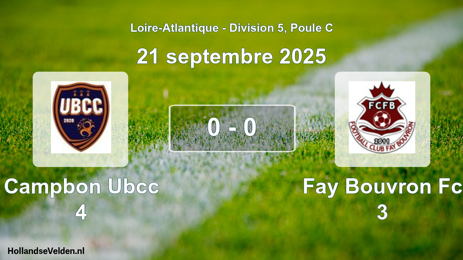 Gespeelde wedstrijd: Campbon Ubcc 4 - Fay Bouvron Fc 3 0 - 0 (21 septembre 2025)